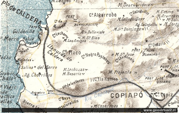 Carta de 1906, Riso: Caldera a Copiapó
