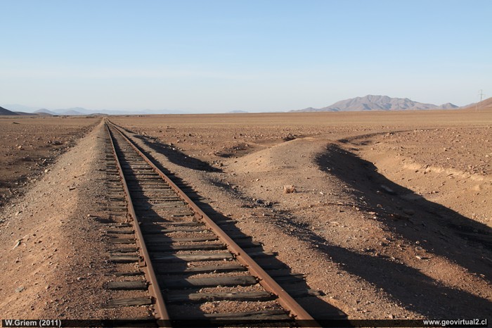 Triangulo de vías en la estación Cuba cerca Inca de Oro - Atacama