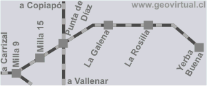 mapa esquemática de ffcc Carrizal