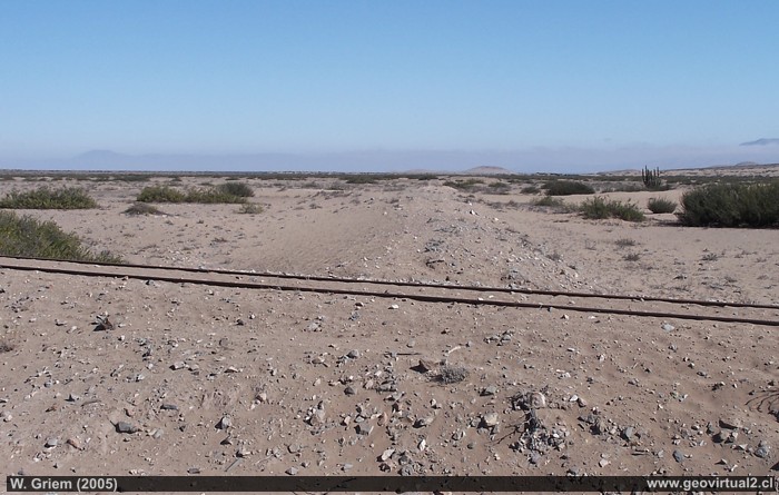 Intersección de la linea longitudinal con la linea de Carrizal, Desierto de Atacama - Chile 