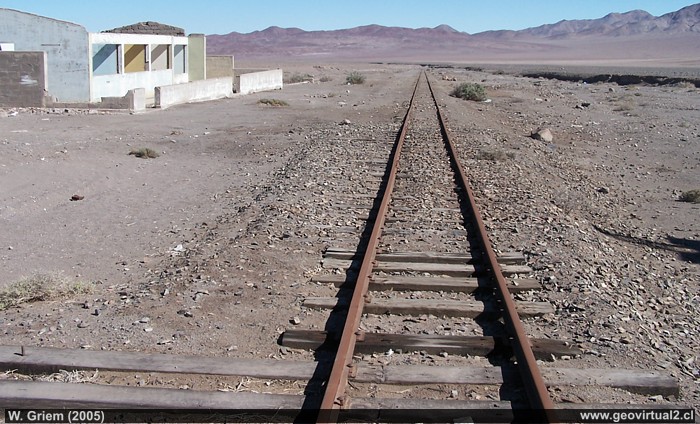 Estacion de ferrocarril Juan Godoy en el desierto de Atacama