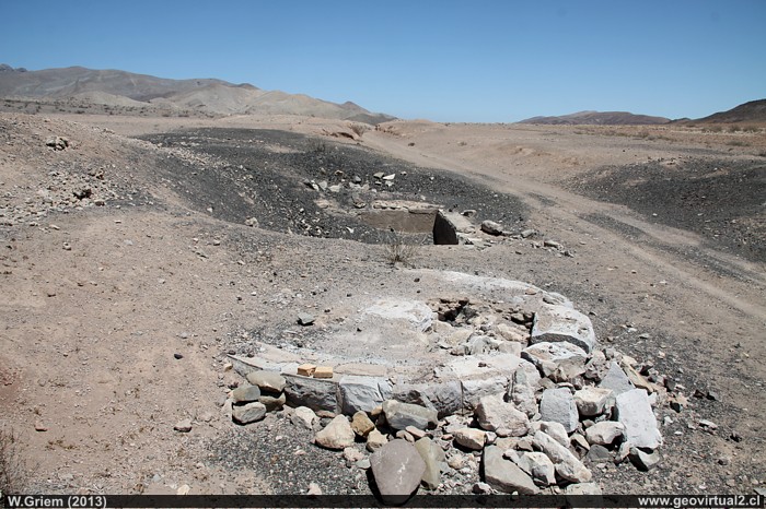 Ehemalige Eisenbahnlinie zu den Silberminen nach Chañarcillo, ehemalige Station Molle, Atacama Region - Chile