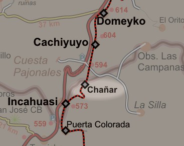 Estación Chañar en la Región Atacama, Chile