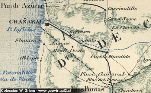 Mapa de Espinoza de 1903, Atacama, Chile