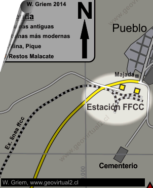 Mapa de la estación Juan Godoy en Atacama, Chañarcillo