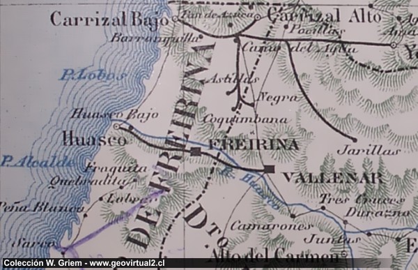 Carta del ferrocarril a Huasco de Espinoza