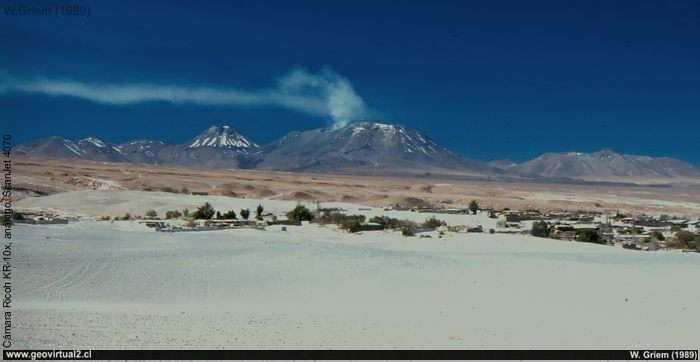 Volcan Lascar activo en Chile de Norte 