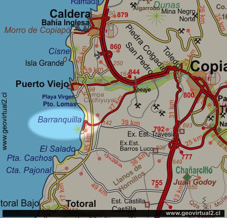 Carta del sector  Barranquilla - Atacama - Chile