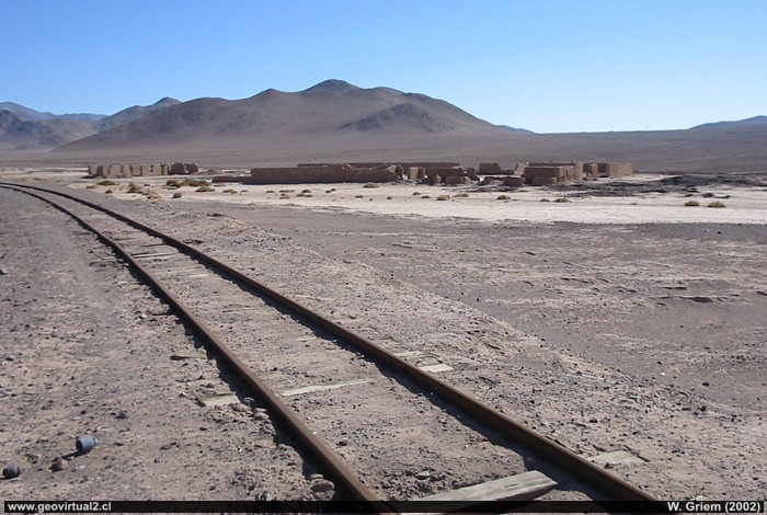 Remains of the mill and ore processing plant in Carrera Pinto, Atacama Region