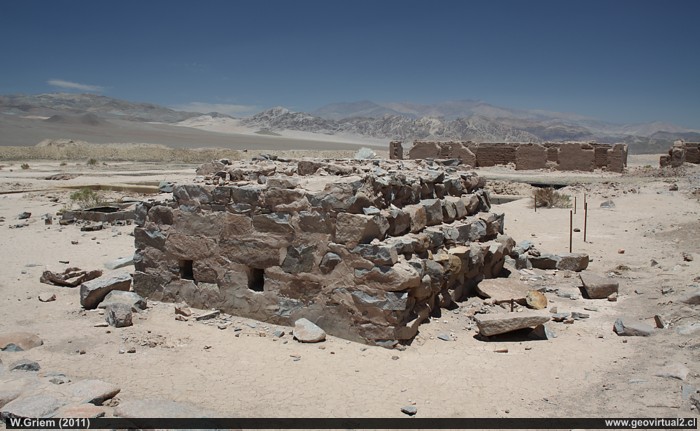 Die Ruinen von Carrera Pinto in der Atacama Wüste, Chile