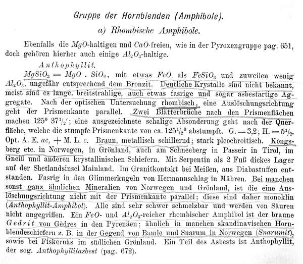 Antofilita de Max Bauer 1904