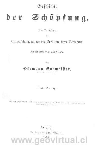 Burmeister, H. (1851): Geschichte der Schöpfung