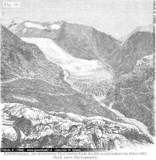 Fritsch: Fin del glaciar Rhone