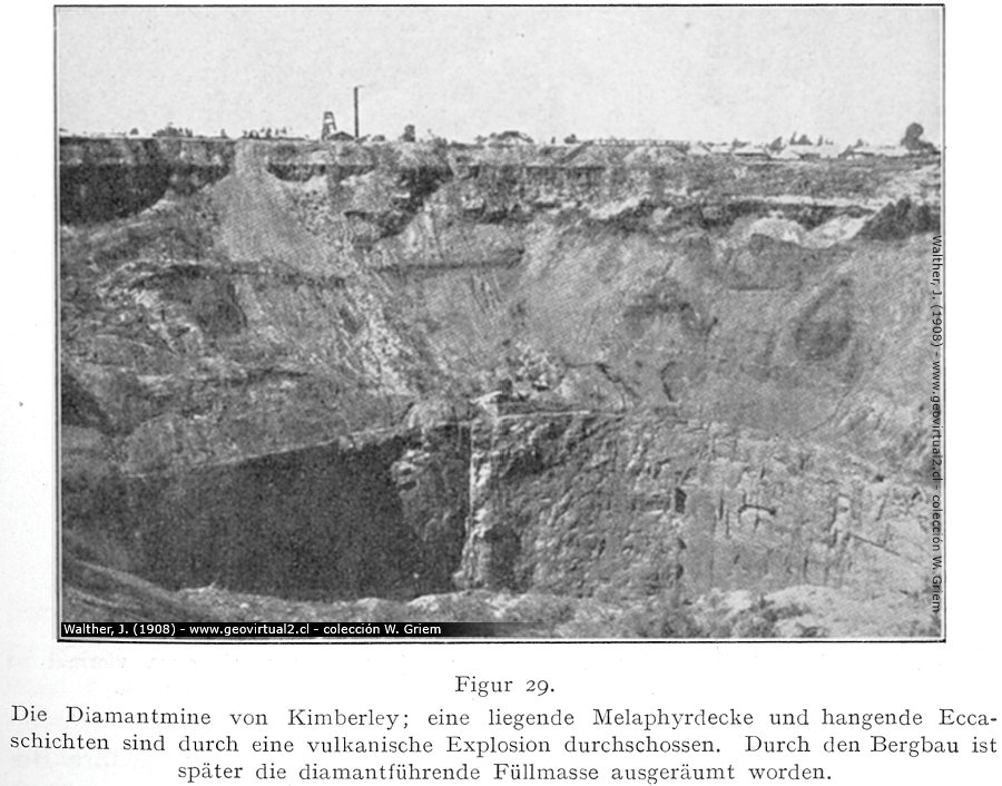 Kimberley Mine in Südafrika (Walther, 1908)