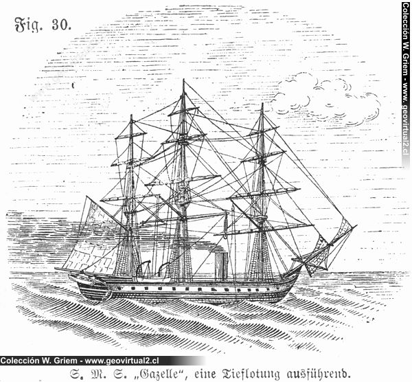 Otto Krümmel (1886): Forschungsschiff Gazelle