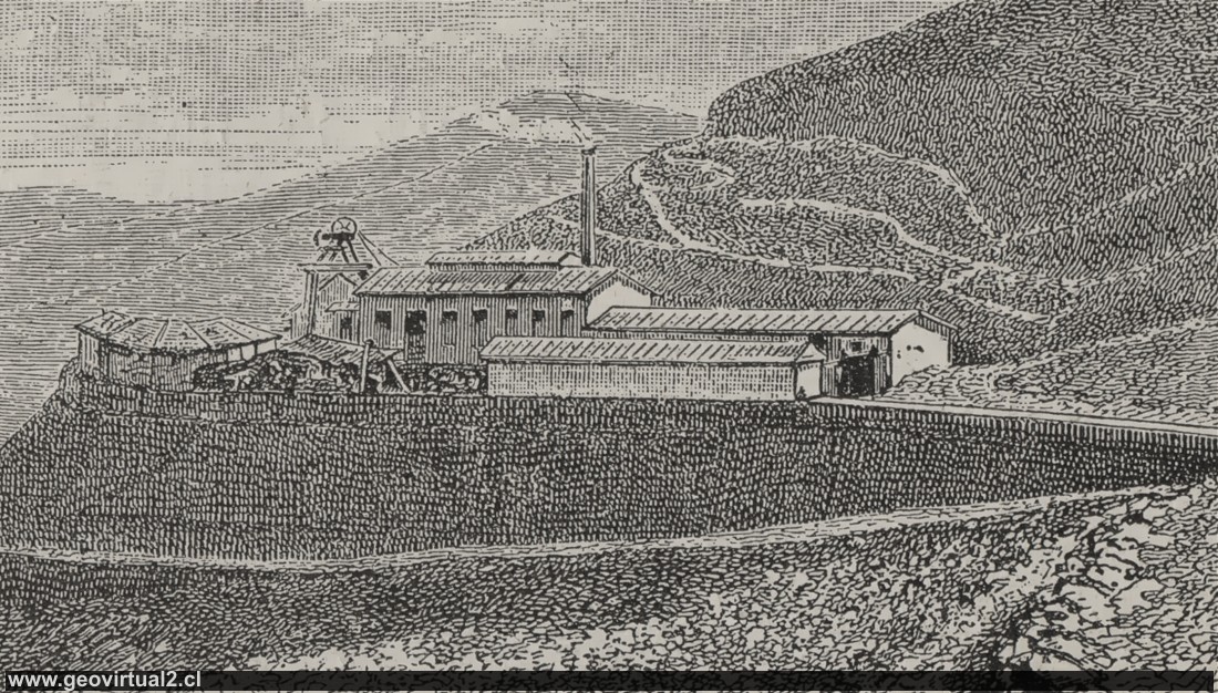 Silberbergwerk in Atacama, Chile  (Tornero, 1872) - Die Mine Dolores in Chañarcillo