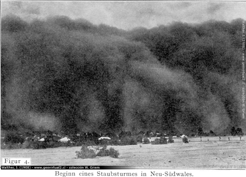 Carl T. Dugdale in Walther, 1908: Sandsturm in Australien