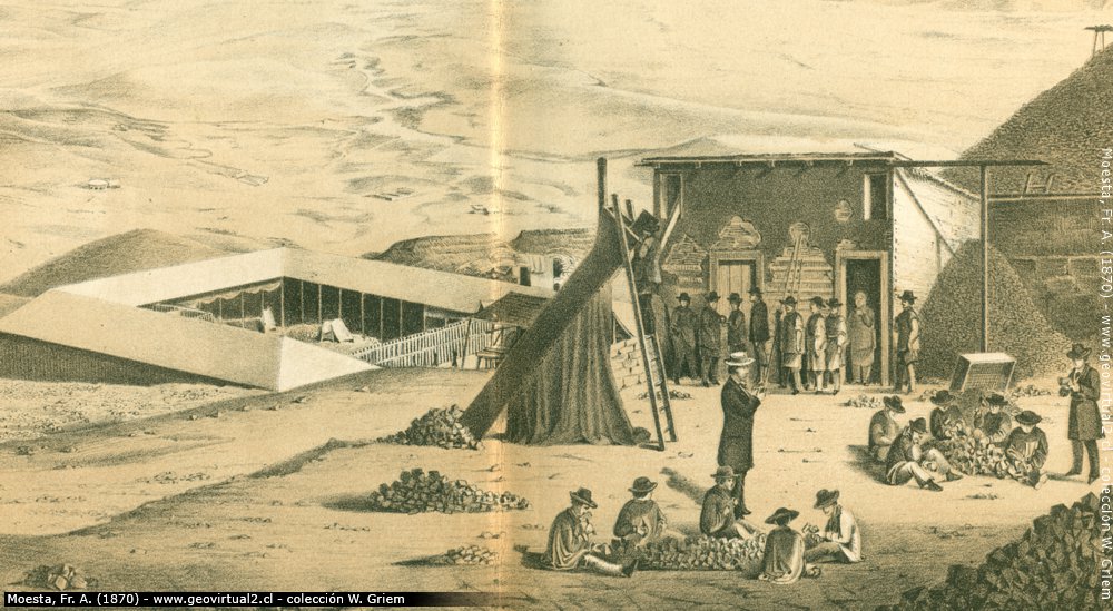 Silberbergwerk von Chañarcillo, Chile  (Moesta, 1870)