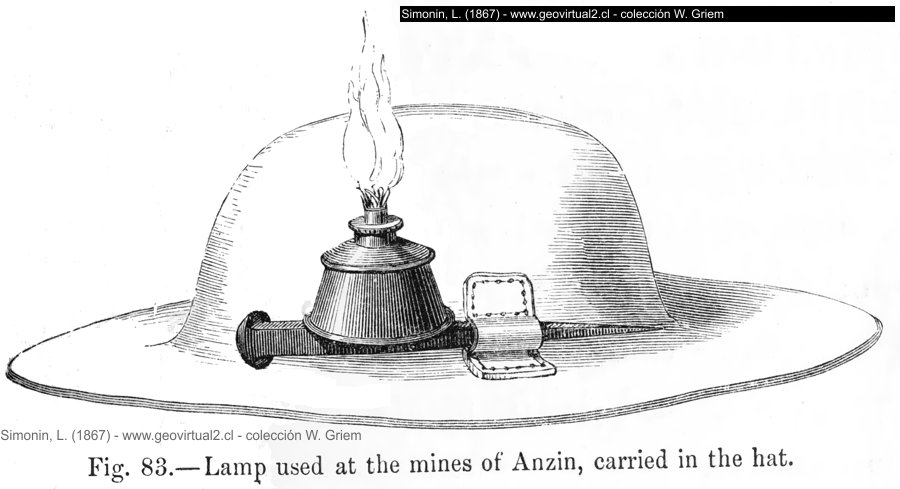 Helm oder Kopf-Lampe (Simonin, 1867)