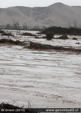 Erosión y transporte en el río Copiapó, desierto de Atacama