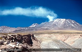 Volcan Lascar en el Norte de Chile