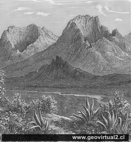 Ilustración de un volcan 1877 (Siegmund)
