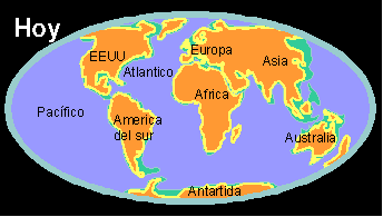 Configuración de los continentes