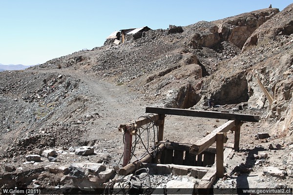 Pique de la mina Condor en el distrito de Inca de Oro, Region de Atacama, Chile
