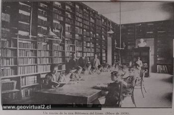 Bibliothek der Knabenschule in Copiapó im Jahre 1929