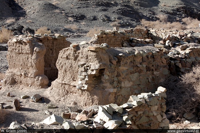 Ruinas de Llampos en la Región de Atacama, Chile