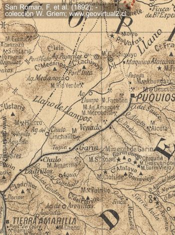 Mapa de Llampos, 1892 - de San Román