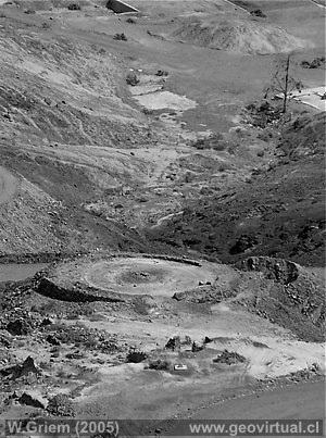 Basis eines Pferdegöpel in den ehemaligen Minen von Chañarcillo, Atacama (Chile)