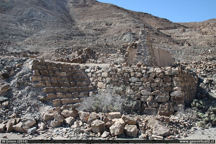 Das ehemalige Silberbergwerk Dolores in Chañarcillo, Atacama-Wüste, Chile