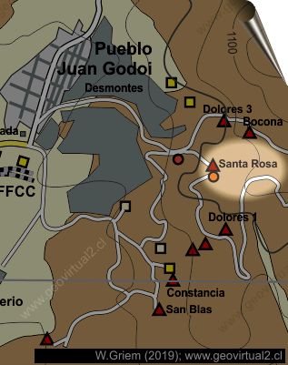 Karte Santa Rosa, Chañarcillo