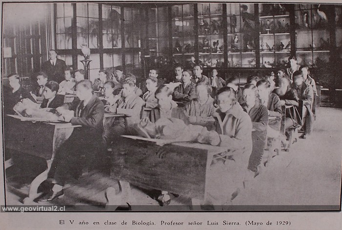 Biologieunterricht in Copiapó im Jahre 1929