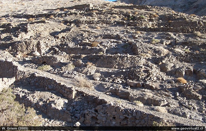 Die Ruinen von Cerro Blanco in der Atacama-Wüste, Chile