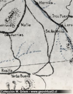 Map, Cerro Blanco from Marin 1914