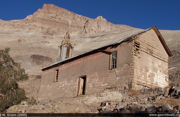 Church in the village of Cerro Blanco, Atacama Region; Chile