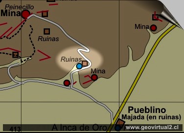 Carta ubicación pozo entrada de Dan Pedro de Cachiyuyo