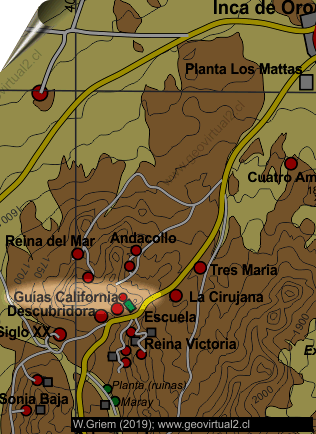 Mapa del sector Guias de California en Inca de Oro