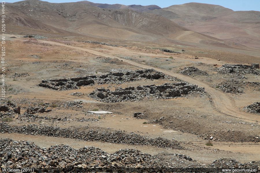 Ruins of the Esperanza mine in the Atacama desert, Chile