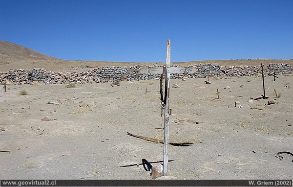 Cemetery of Tres Puntas in the Atacama desert, Chile