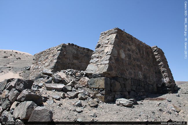 Base del andarrivel de la mina Algarrobo en Atacama, Chile