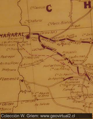 Mapa de Harding 1919 - minas de Las Animas