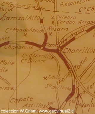 Mapa del sector Chañarcitos de Harding 1919