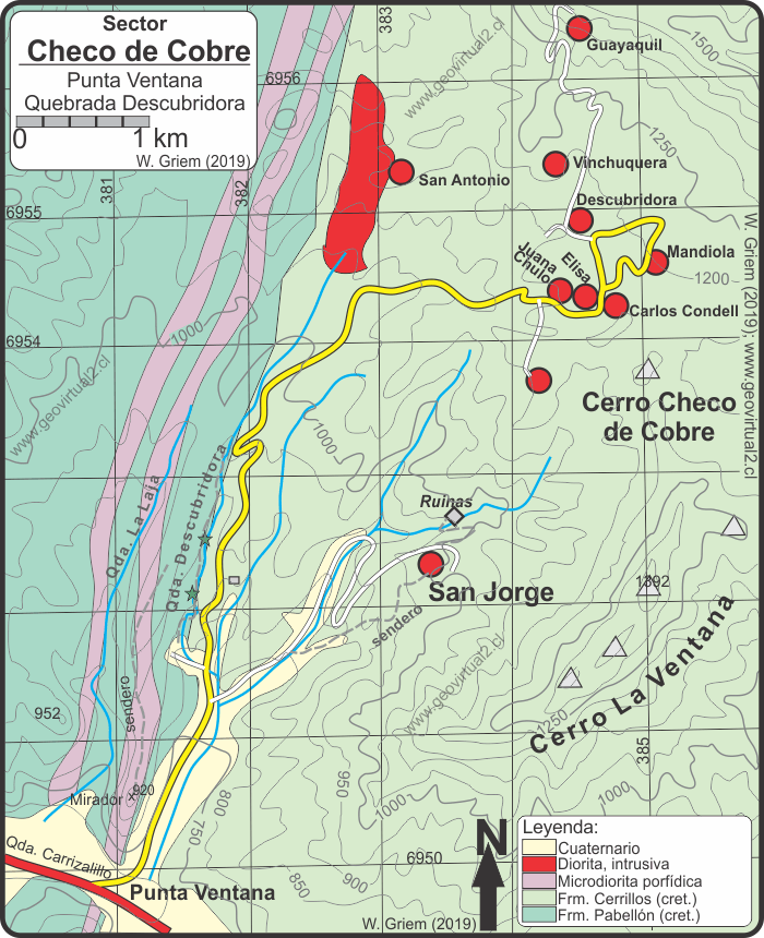 Carta Checo de Cobre en la Region de Atacama, Chile