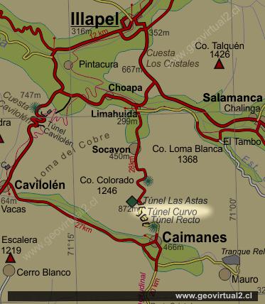 Mapa carretero: Túnel Curvo