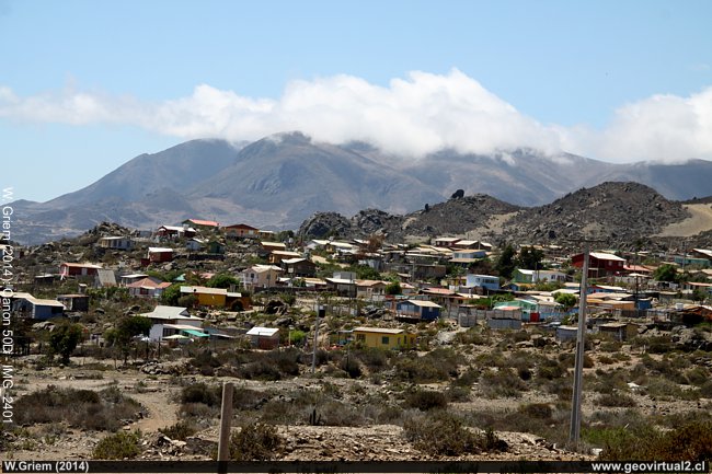El pueblo de Chungungo, Región de Coquimbo, Chile