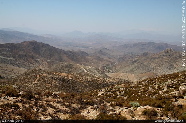 Vista desde el portezuelo Espino, Región de Coquimbo, Chile