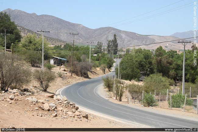 Carretera cerca de Huatulame a Chañaral Alto, Región de Coquimbo, Chile